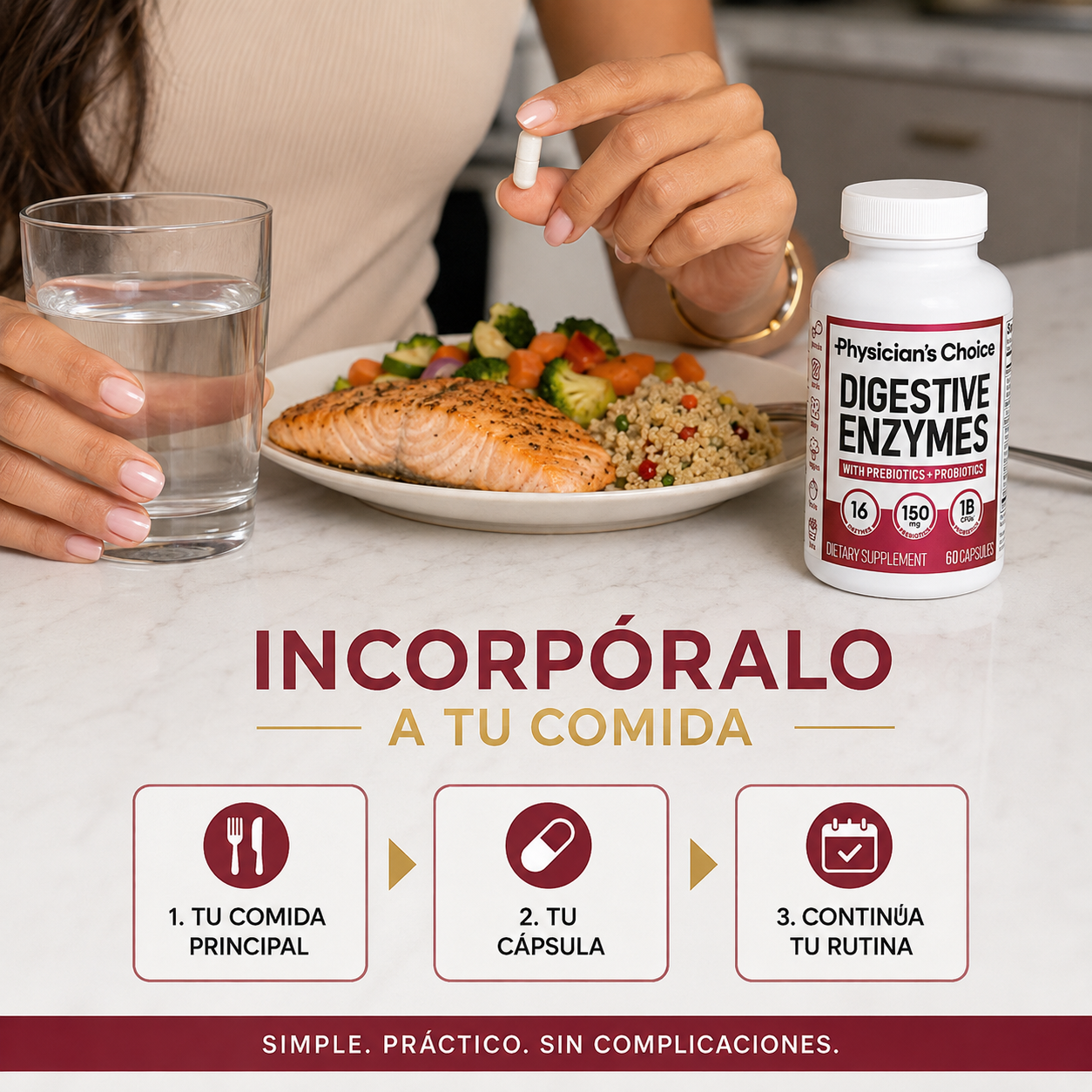 Physician’s Choice | Complejo Digestivo 3 en 1