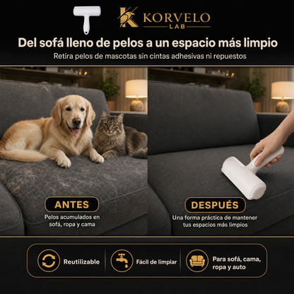 Korvelo FurLift™ | Removedor reutilizable de pelos de mascota
